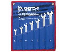 Набор комбинированных удлиненных ключей, 8-19 мм, чехол из теторона, 7 предметов KING TONY 12C7MRN01
