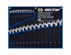 Набор комбинированных ключей, 6-32 мм, чехол из теторона, 26 предметов KING TONY 12D26MRN