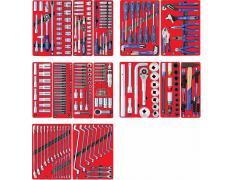 Набор инструментов "ПРОФИ" для тележки, 14 ложементов, 299 предметов МАСТАК 5-00299