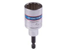 Головка для шуруповерта двенадцатигранная 1/4", 21 мм, L = 80 мм KING TONY 76B821M