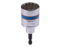 Головка для шуруповерта двенадцатигранная 1/4", 24 мм, L = 80 мм KING TONY 76B824M