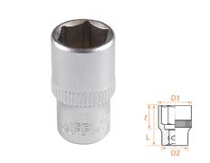 Головка торцевая стандартная шестигранная 1/4", 10 мм AFFIX AF00020010