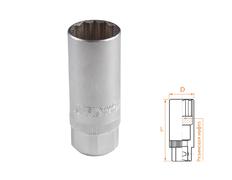 Головка свечная двенадцатигранная 1/2", 21 мм, резиновый фиксатор AFFIX AF00242021
