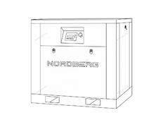 Компрессор винтовой, 7,5 кВт, 10 бар, 850 л/мин, IP55, без ресивера NORDBERG NCN10